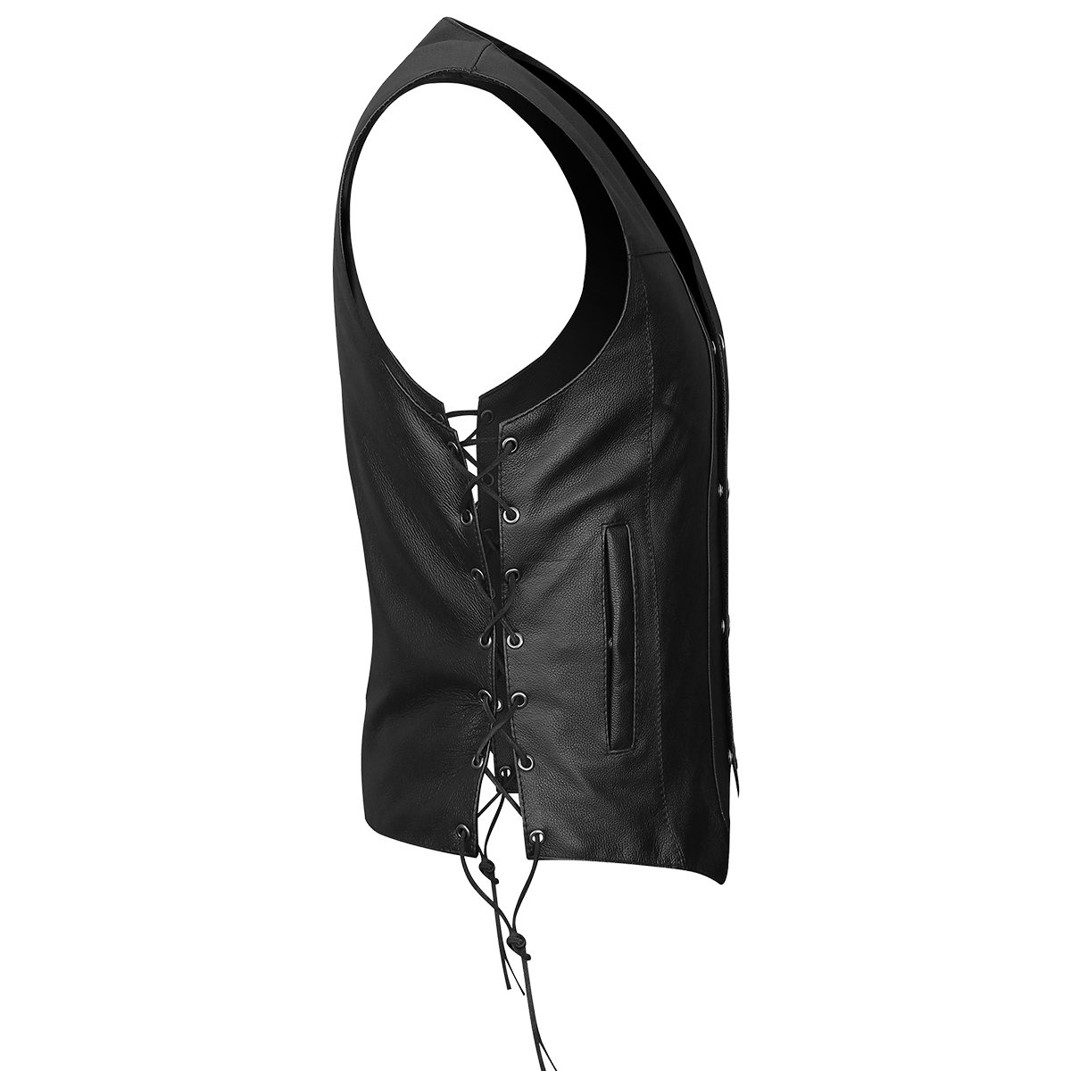 VL907 Vance Leather Premium Cowhide Vest with Buffalo Nickel Snaps and Gun Pocket