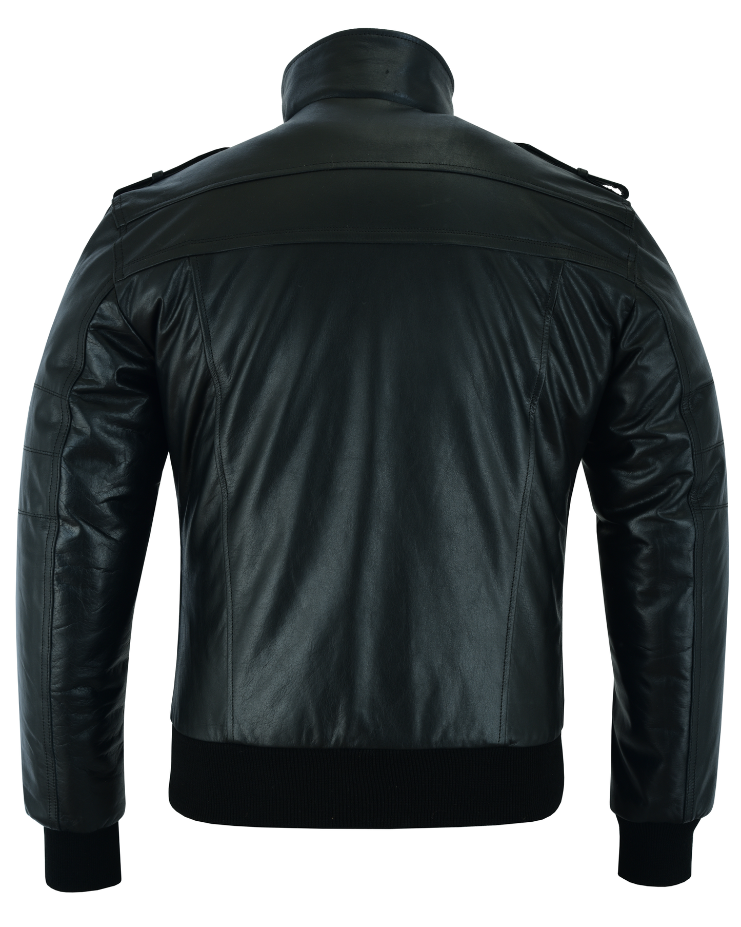VL551B Vance Leathers' Men's Sven Bomber Black Waxed Premium Cowhide Motorcycle Leather Jacket with Removeable Hood