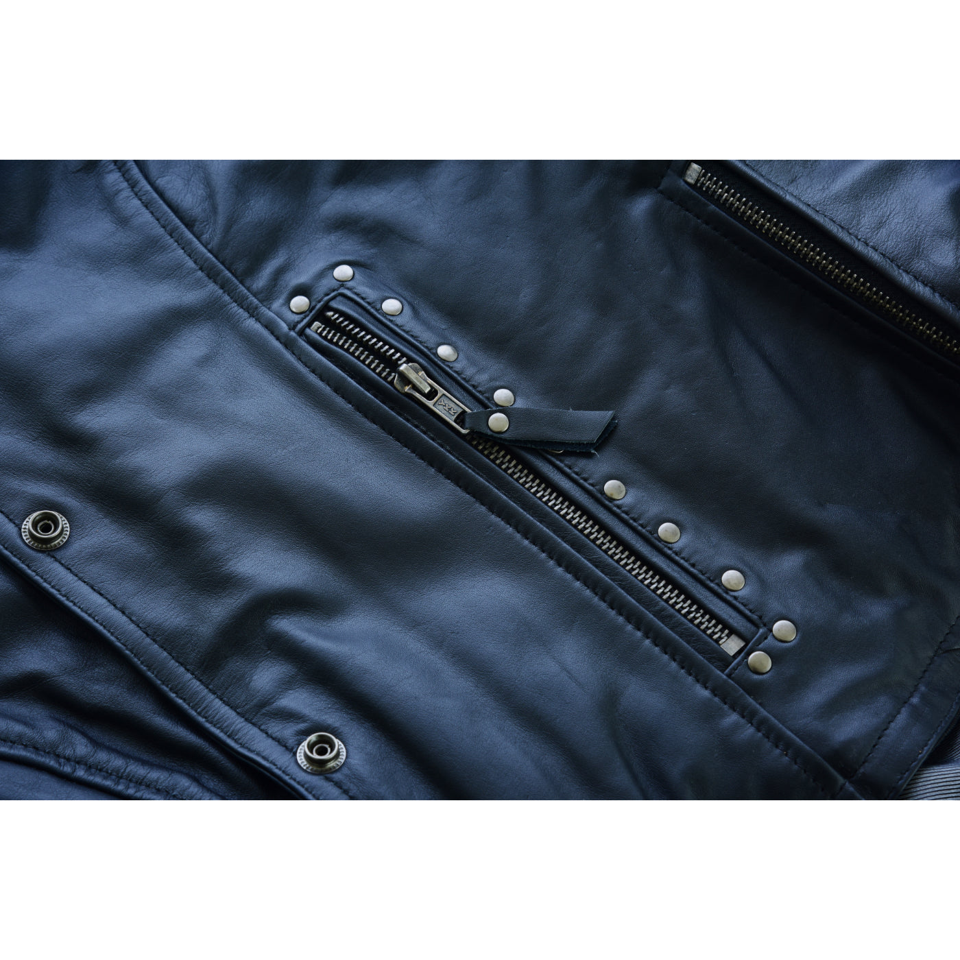 HML1104B Ladies Premium Black Vest with Fringes and Rivets