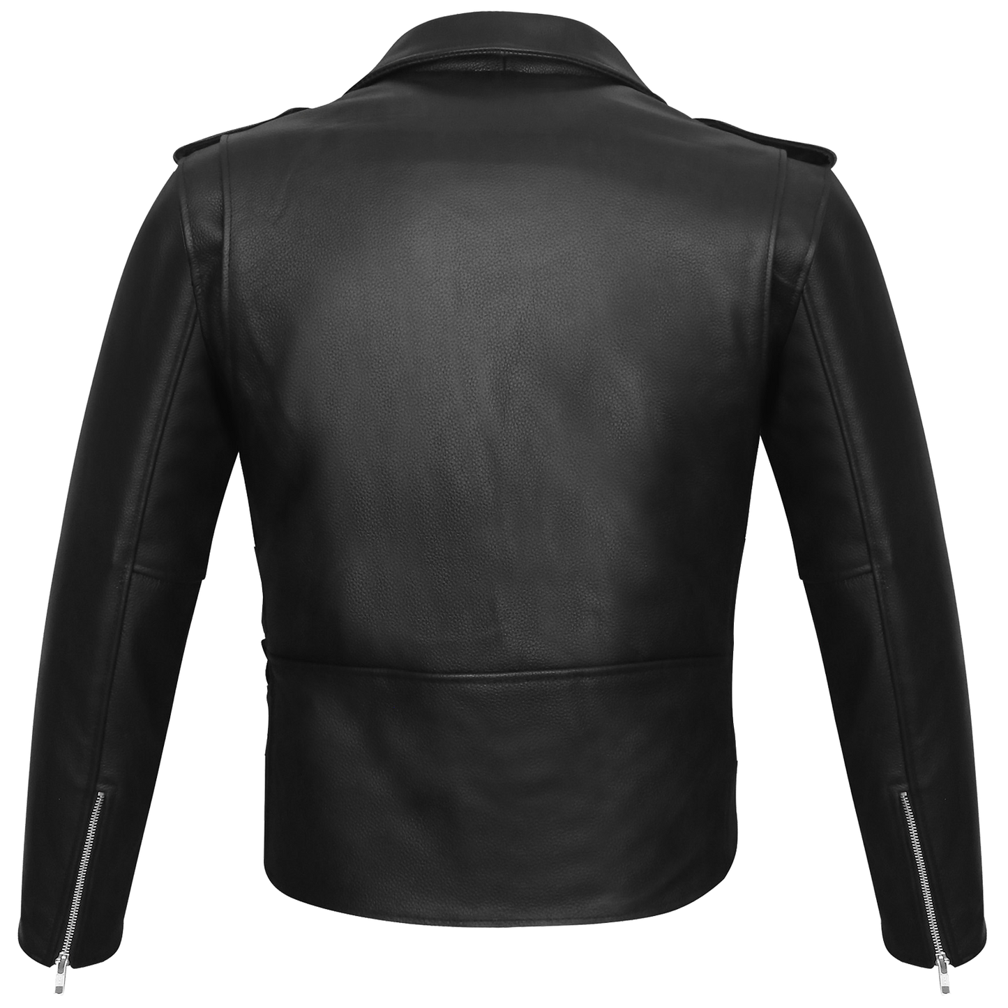 VL516S Men's Basic Classic Motorcycle Jacket Plain Side w/Belted Waist