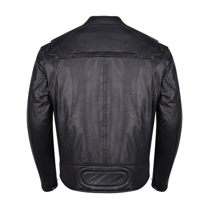 *Closeout* HMM543 High Mileage Premium Men's Black Leather Jacket
