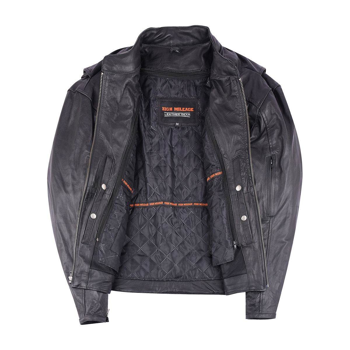 *Closeout* HMM543 High Mileage Premium Men's Black Leather Jacket