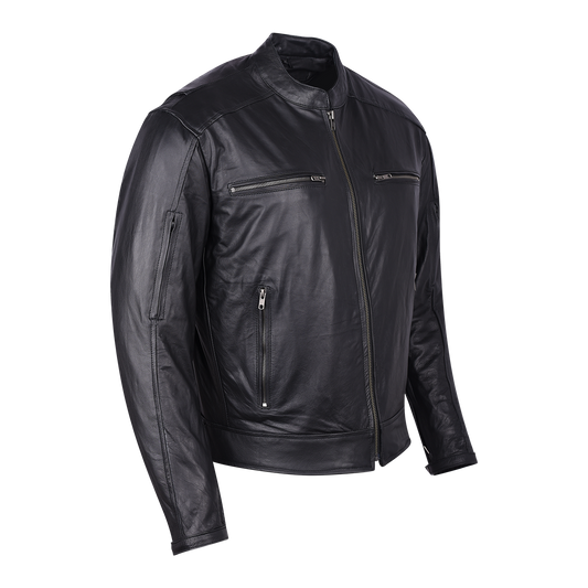 *Closeout* HMM543 High Mileage Premium Men's Black Leather Jacket