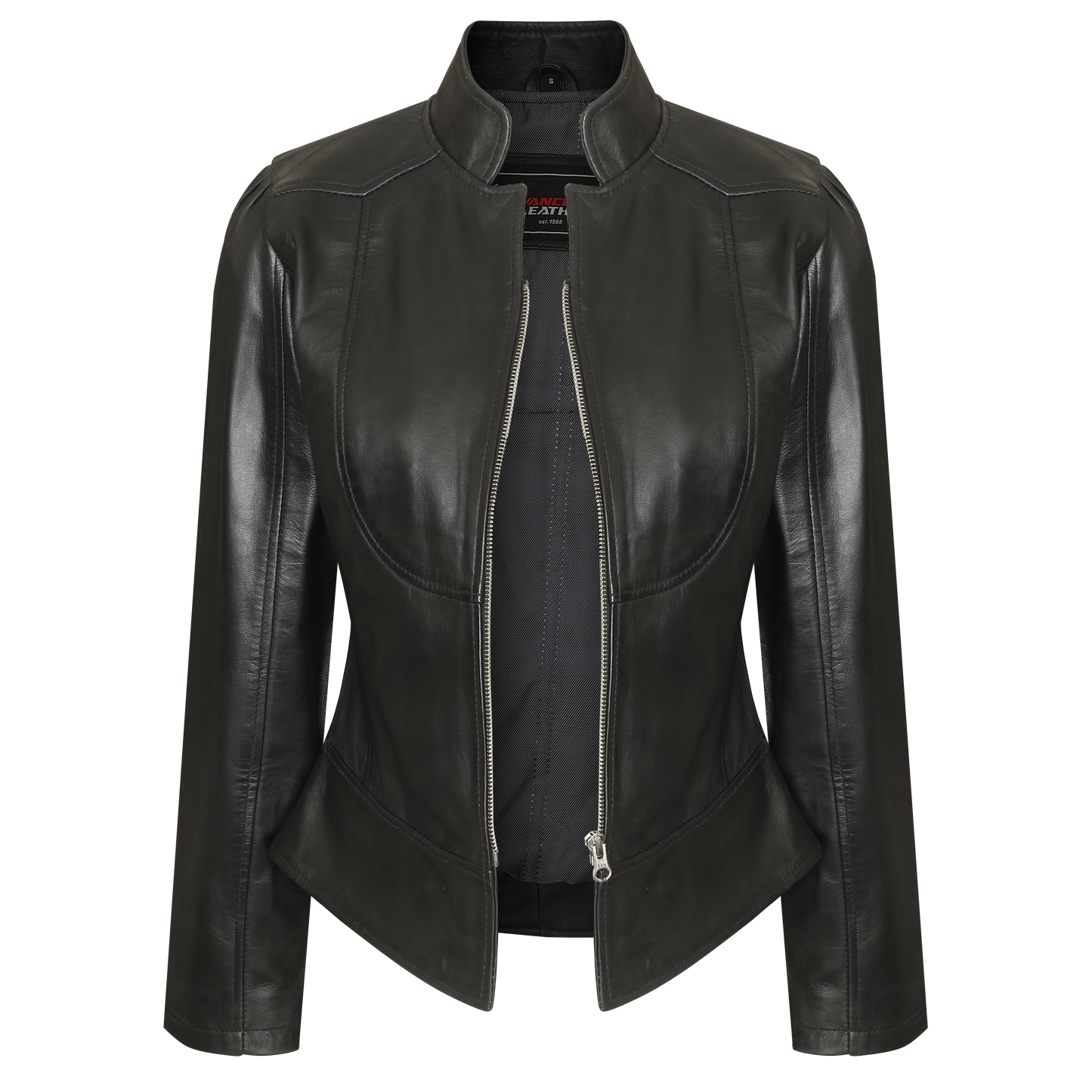 VL650 Vance Leathers' Ladies Premium Soft Lightweight Black Fitted Leather Jacket