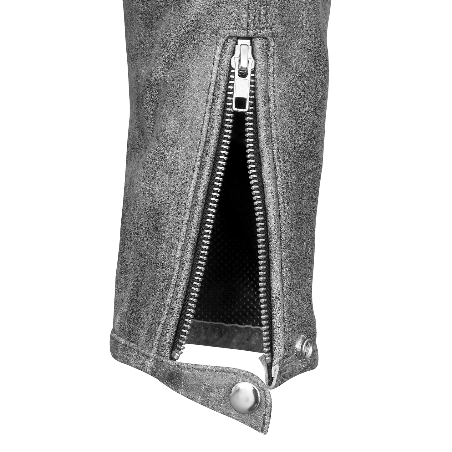 HMM517DG Men's Premium Leather Beltless Mcj W/dual Gun Pockets & Z/o Liner With Adjustable Collars For Different Styles