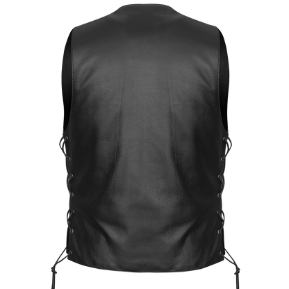VL907 Vance Leather Premium Cowhide Vest with Buffalo Nickel Snaps and Gun Pocket