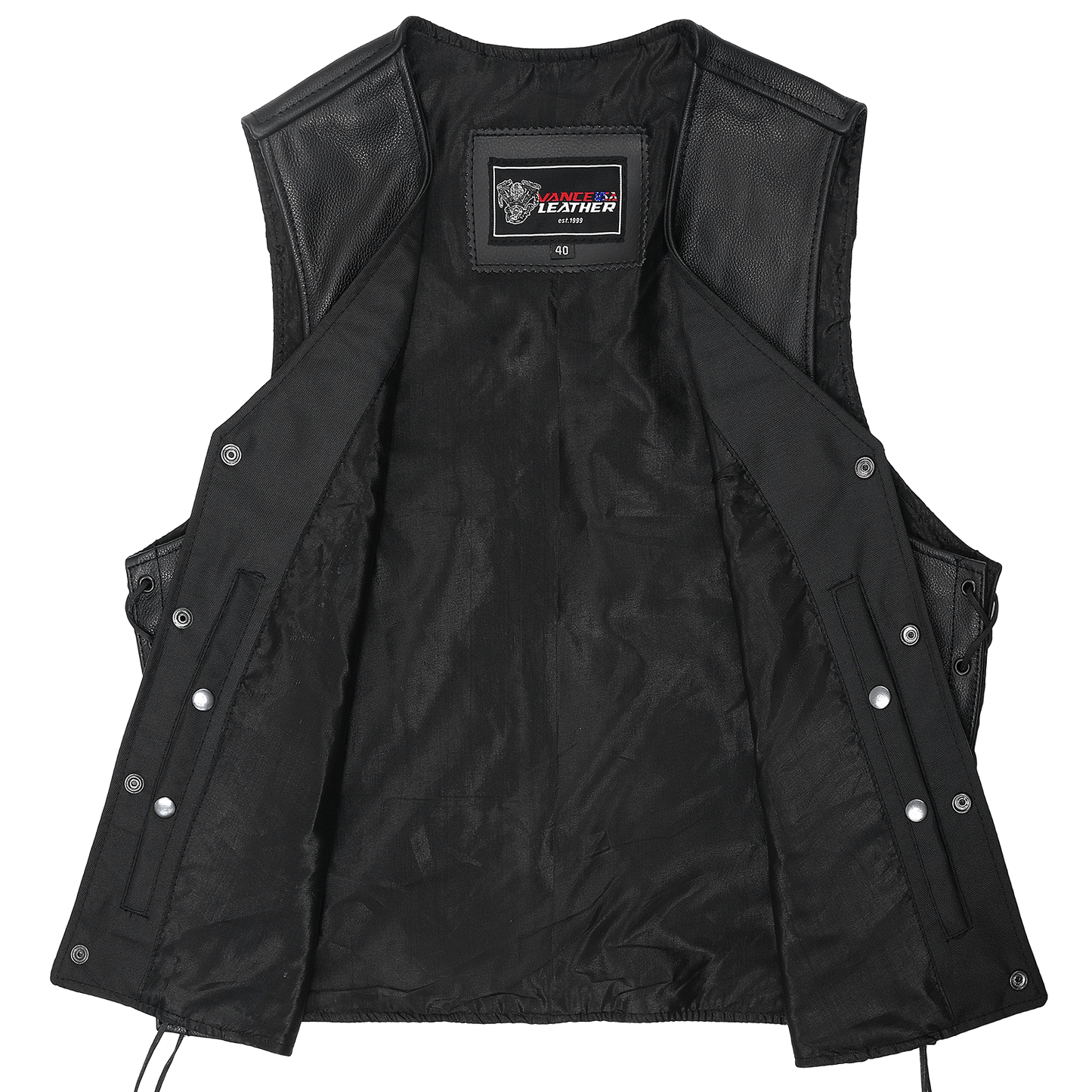 VL915 Men's Premium Ten Pocket Leather Vest