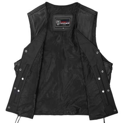 VL915 Men's Premium Ten Pocket Leather Vest