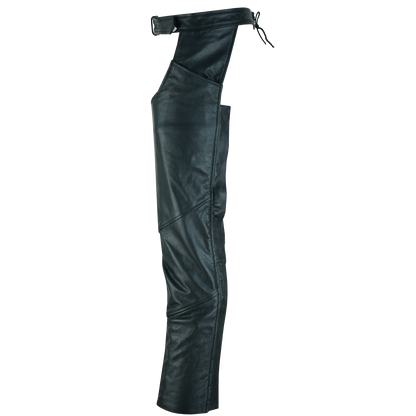 VL806S Zip-Out Insulated Pant Style Motorcycle Leather Chaps