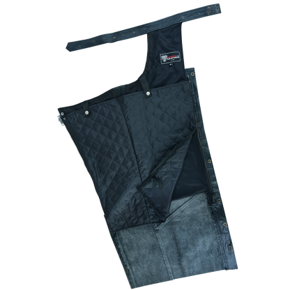 VL806S Zip-Out Insulated Pant Style Motorcycle Leather Chaps