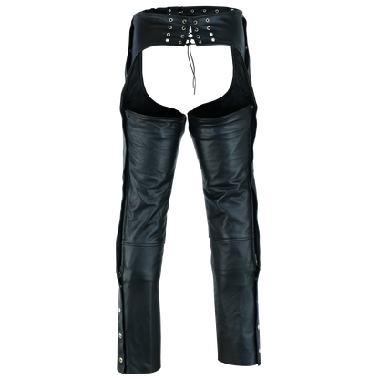 VL811 TG Vance Leather Four Pocket Top Grain Leather Chaps with Removable Liner