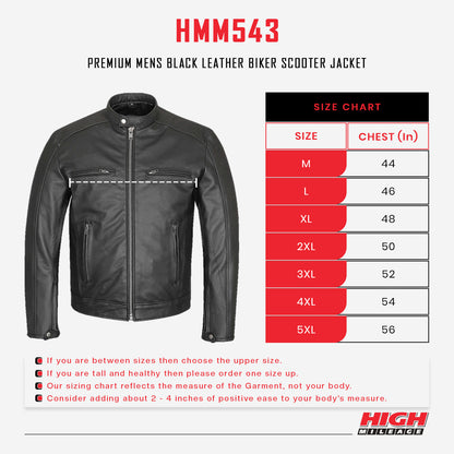HMM543 Size chart
