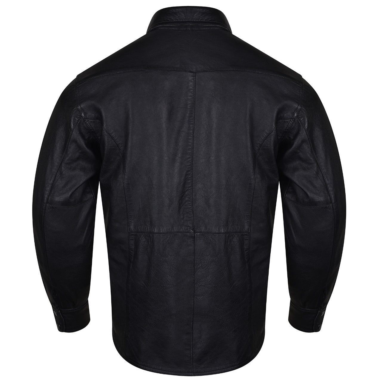 HMM504 Vance Leather High Mileage Men's Black Naked Cowhide Leather Shirt
