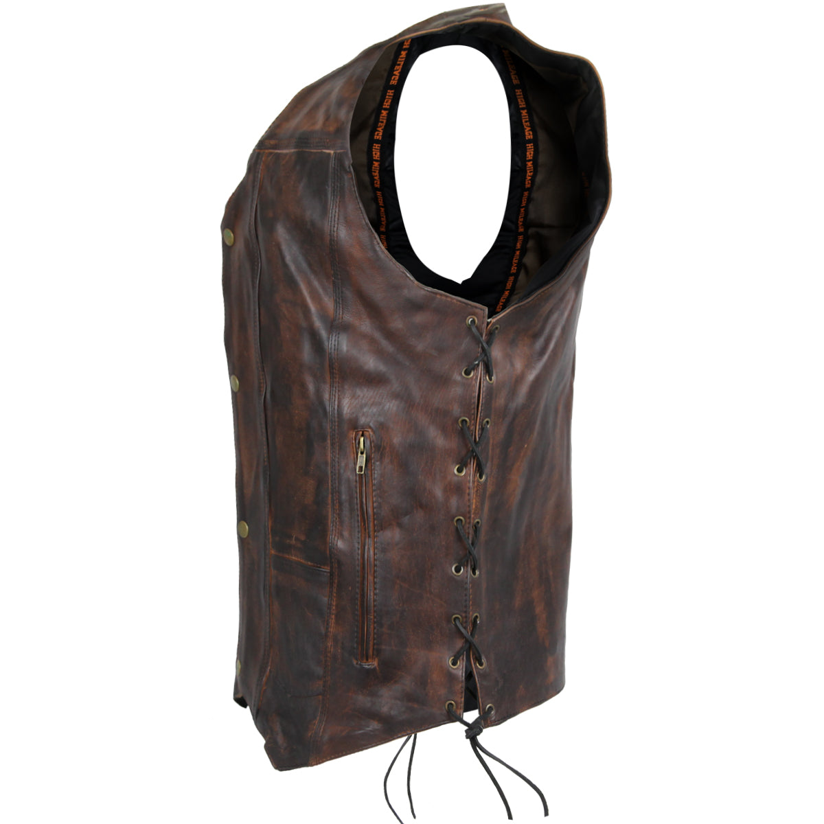 High Mileage Men's Vintage Brown 10 Pocket Vest