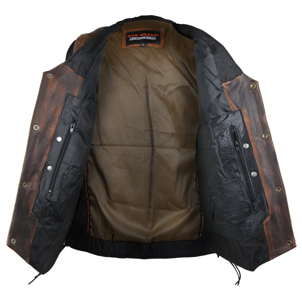 High Mileage Men's Vintage Brown 10 Pocket Vest