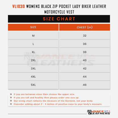VL1030 Size Chart