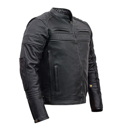 Vance Leather Men's Padded/Vented Scooter Jacket