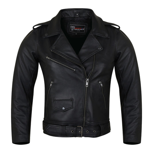 VL616 Vance Leather Ladies Premium Lightweight Goatskin Classic Motorcycle Leather Jacket MCJ
