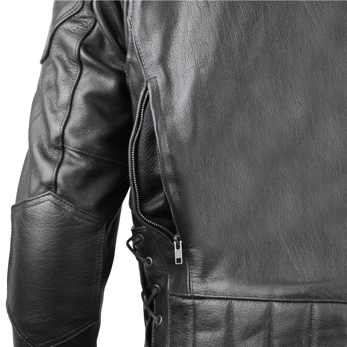 VL511 Vance Leather Cowhide Leather Fully Lined Racer Jacket