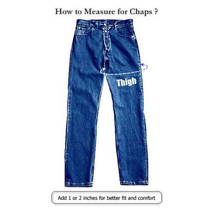 VL812S Deep Pocket Motorcycle Leather Chaps